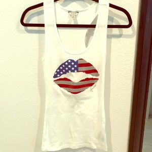 GUESS American Flag Tank Top